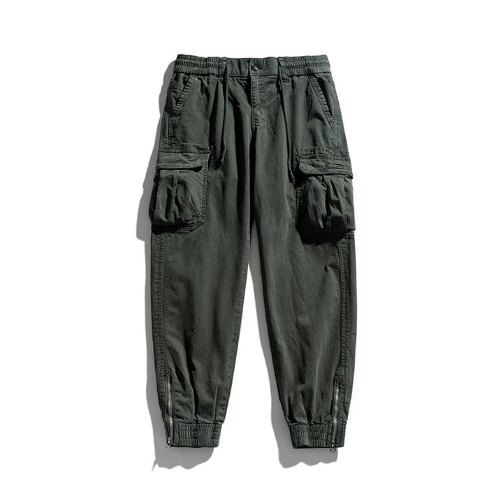 Men's Multifunctional Cargo Jogger Pants with Zip Leg Opening and Large Flap Pockets Mune Fashion