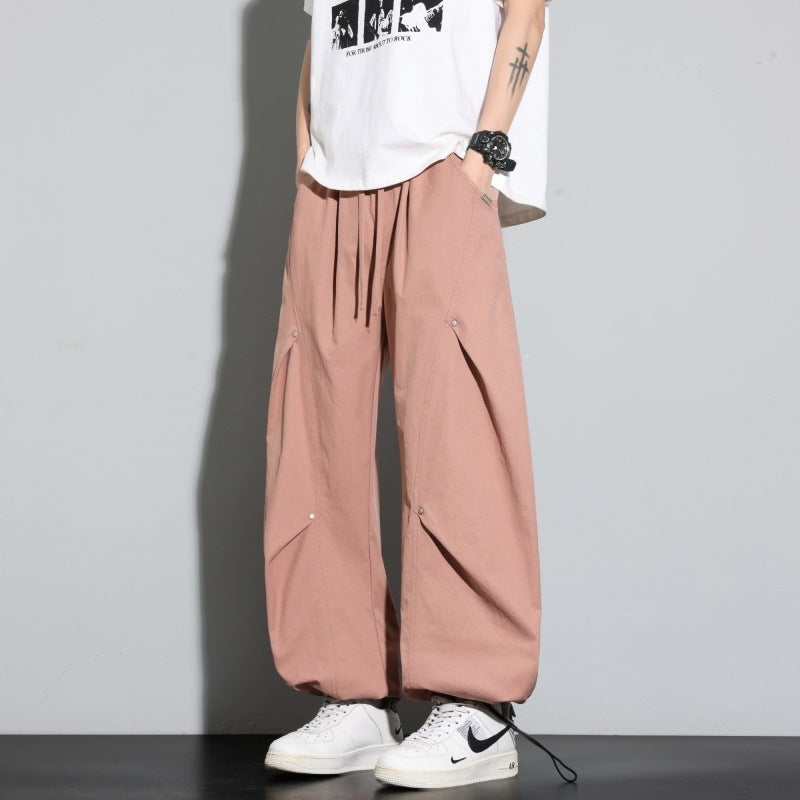 Women Wide Layered Lounge Pants with Cargo Details & Elastic Drawstring Mune Fashion