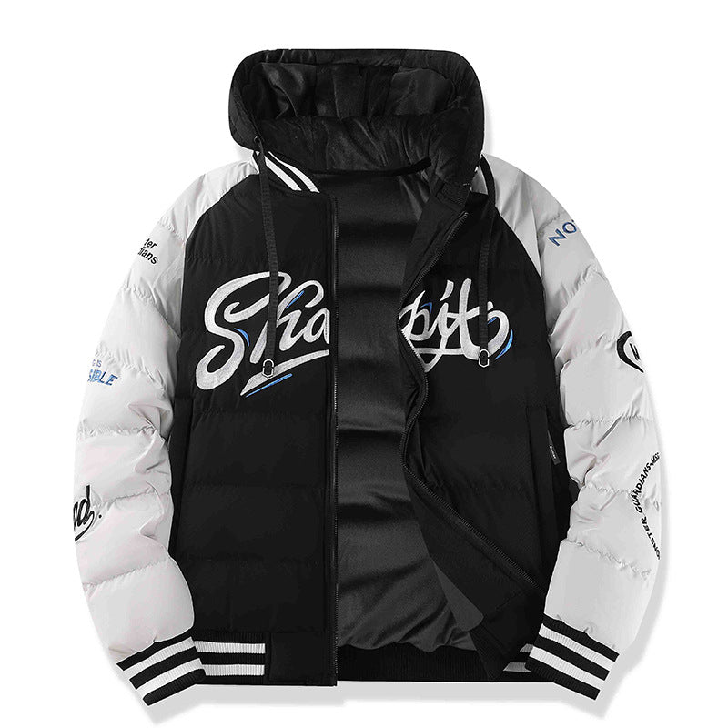Men's sporty quilted jacket with high collar and reflective details Mune Fashion