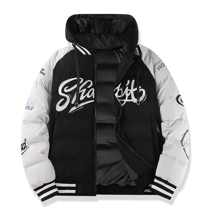 Men's sporty quilted jacket with high collar and reflective details Mune Fashion