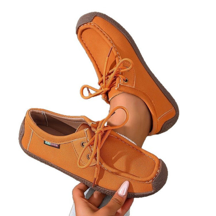 Women's Canvas Moccasin Slipper with Lacing and Padded Comfort Sole Mune Fashion