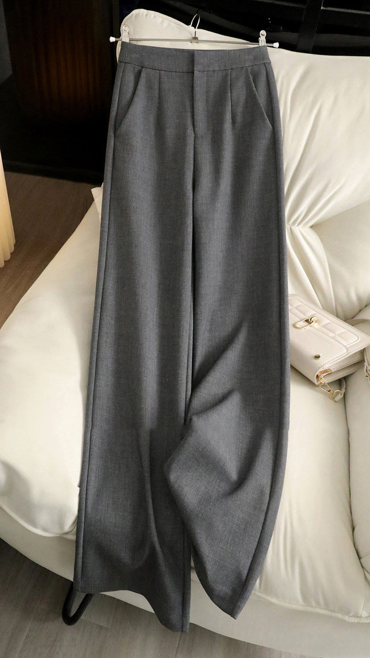 Women Elegant High-Waisted Fabric Pants Drune