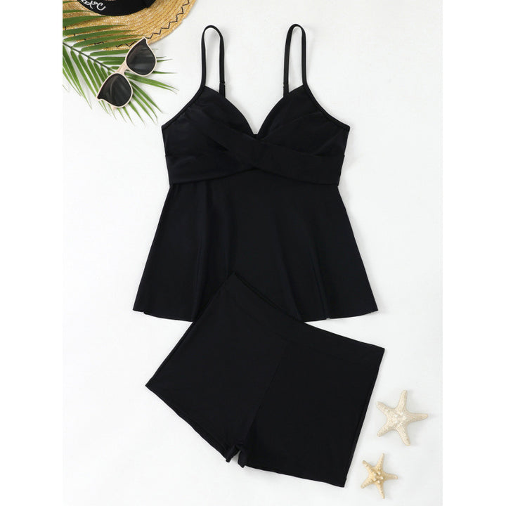 Women's tankini set with stylish polka dot design and comfortable shorts Mune Fashion