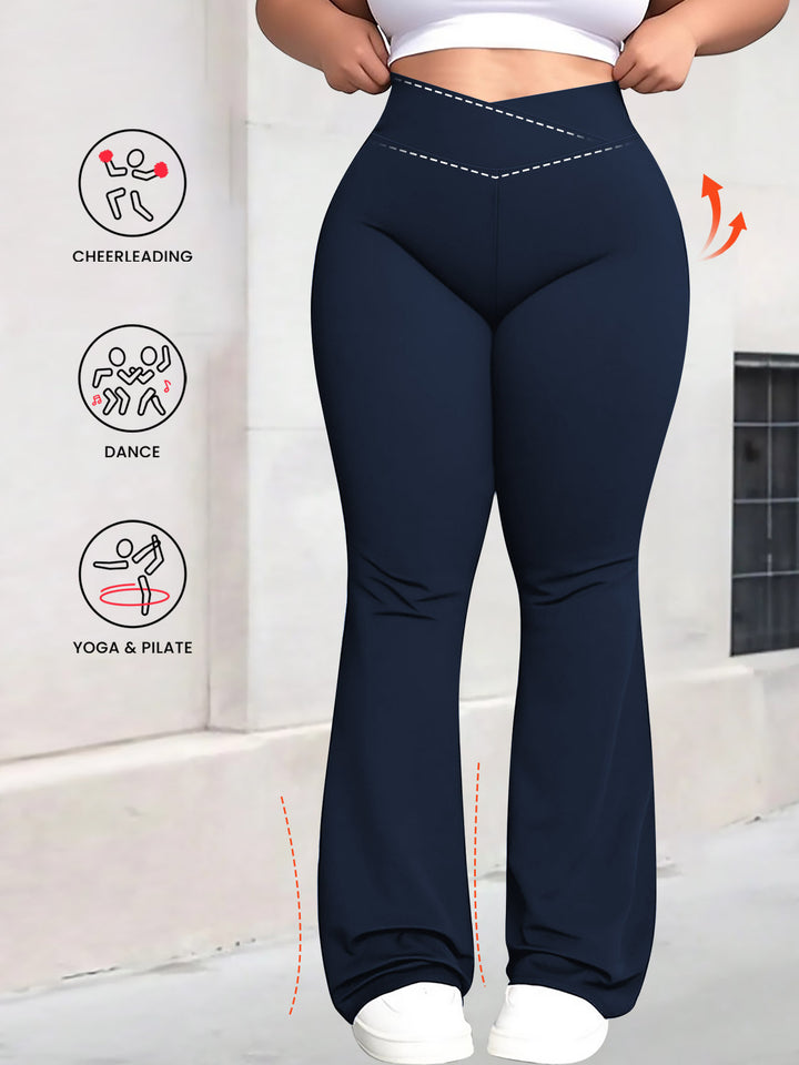 Ladies high-waisted shaping bootcut leggings with tummy control and 4-way stretch Mune Fashion