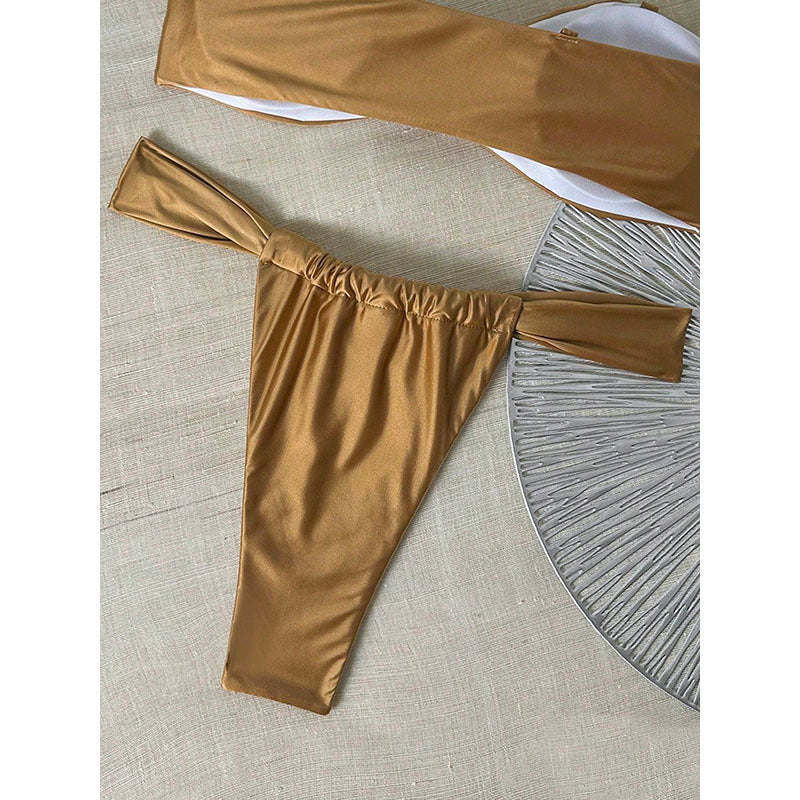 Women's bandeau bikini with shiny jewelry detail Mune Fashion