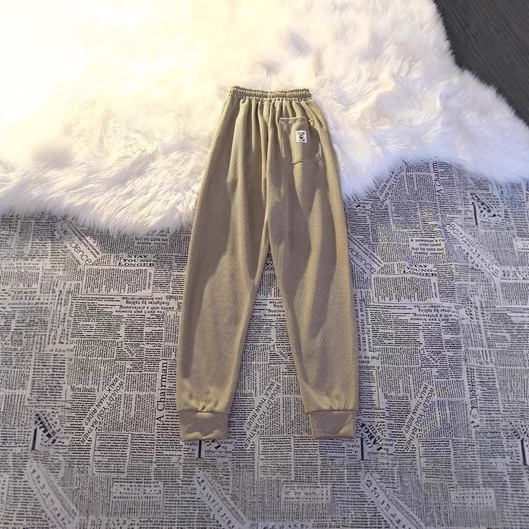 Women's Comfortable Leisure Pants with Elastic Waistband Mune Fashion
