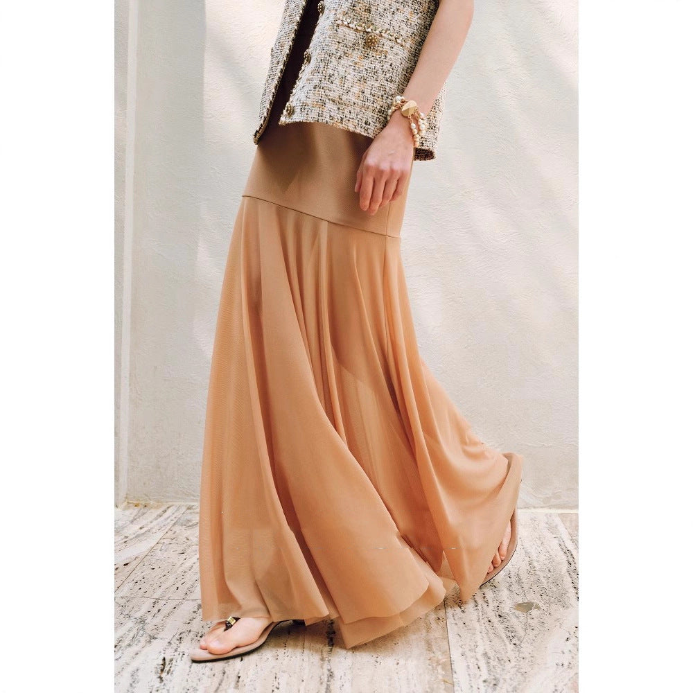 Ladies Elegant Midi Skirt made of delicate Chiffon Mune Fashion