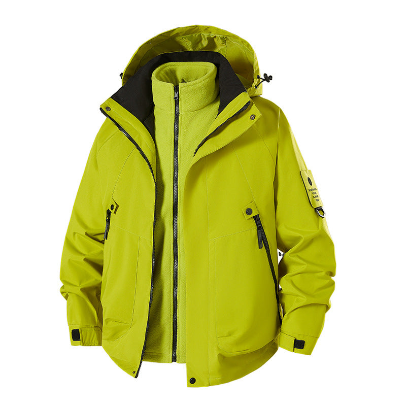 Men's waterproof hardshell jacket with removable thermal fleece vest Mune Fashion