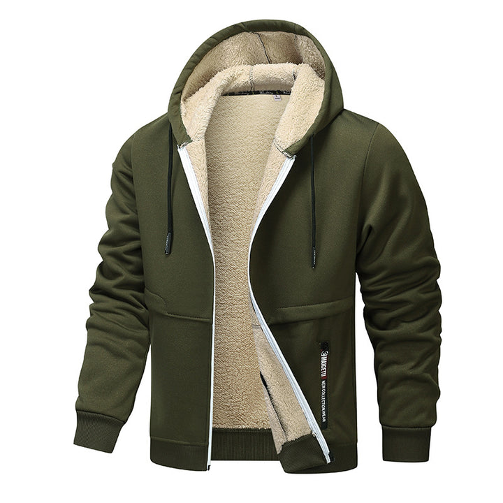 Men's Warm Hooded Jacket with Fleece Lining Mune Fashion