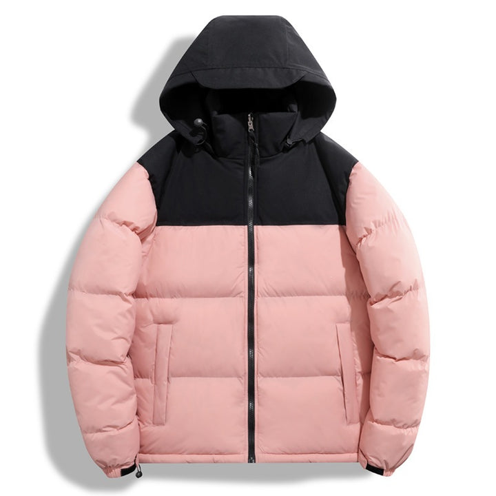 Women's transitional jacket with hood and contrasting design Mune Fashion