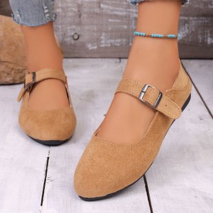 Women's elegant Mary Jane ballerina shoes with adjustable comfort strap, padded insole, and subtle animal print Mune Fashion