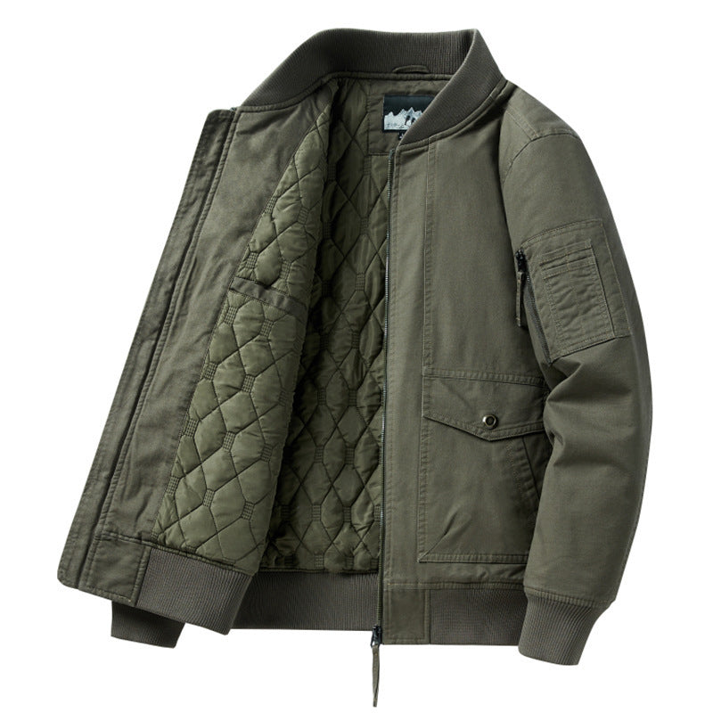 Men's Fashion Bomber Jacket with Quilted Lining Mune Fashion