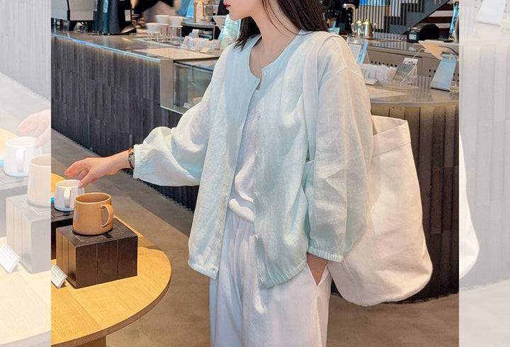 Women Casual Long Sleeve Blouse Mune Fashion
