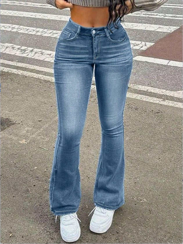 Women's high-waisted bootcut jeans with sculpting hip band Mune Fashion