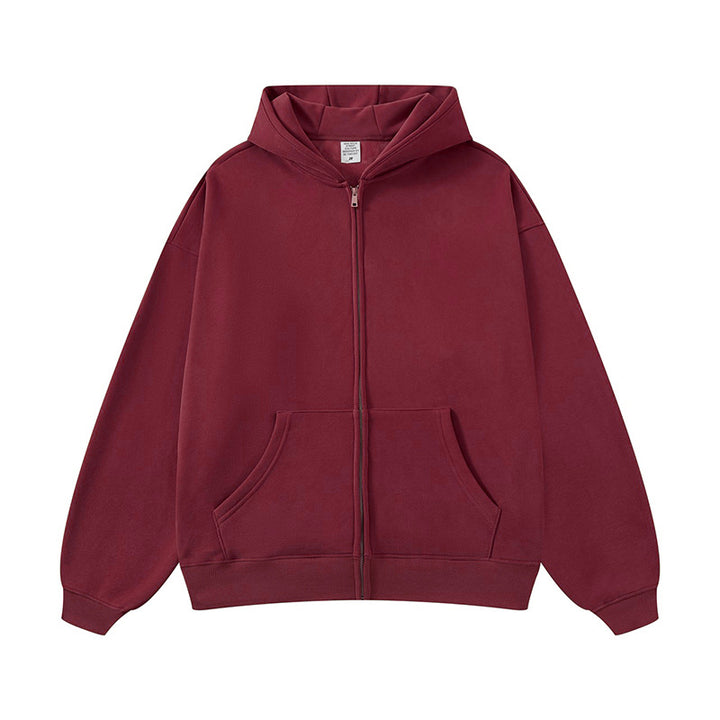 Unisex hooded sweatshirt jacket with full-length zipper, oversized fit and kangaroo pockets Mune Fashion
