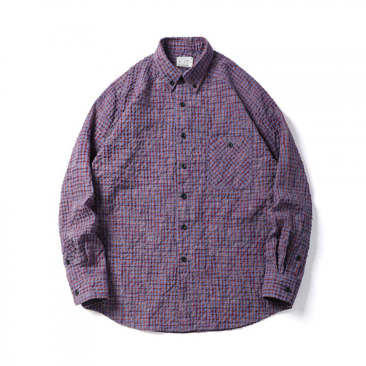 Men's Quilted Checkered Overshirt Jacket with Chest Pocket Mune Fashion