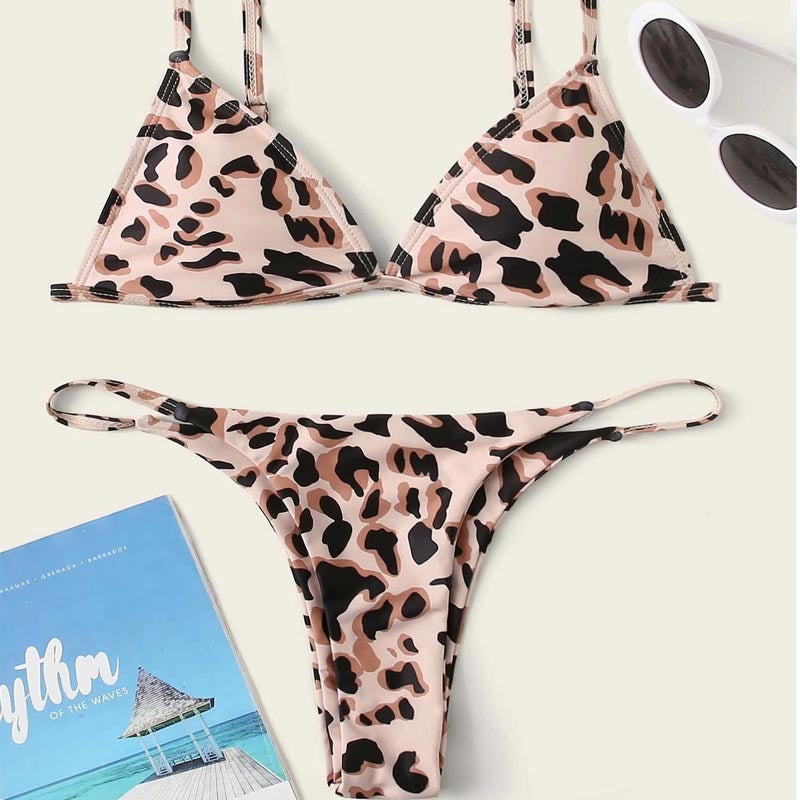 Women's triangle bikini with exciting leopard design Mune Fashion