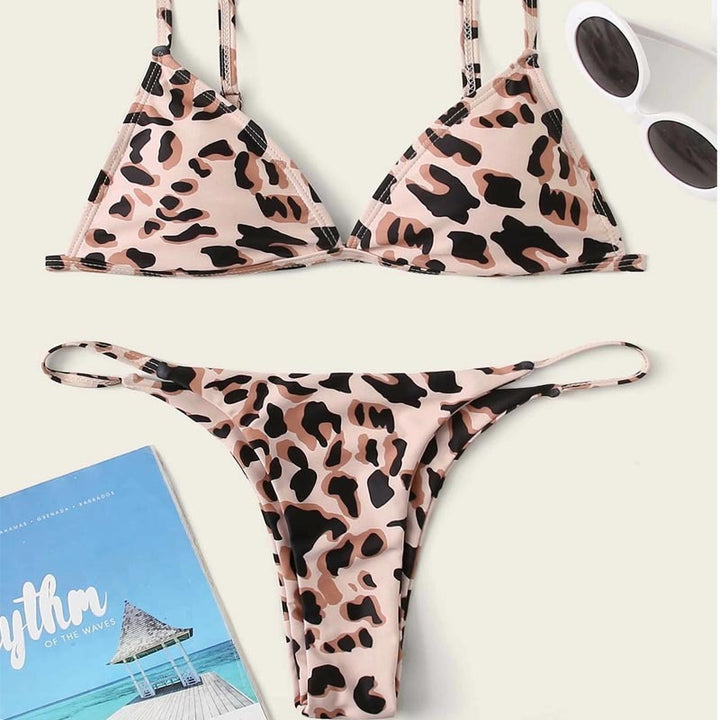 Women's triangle bikini with exciting leopard design Mune Fashion