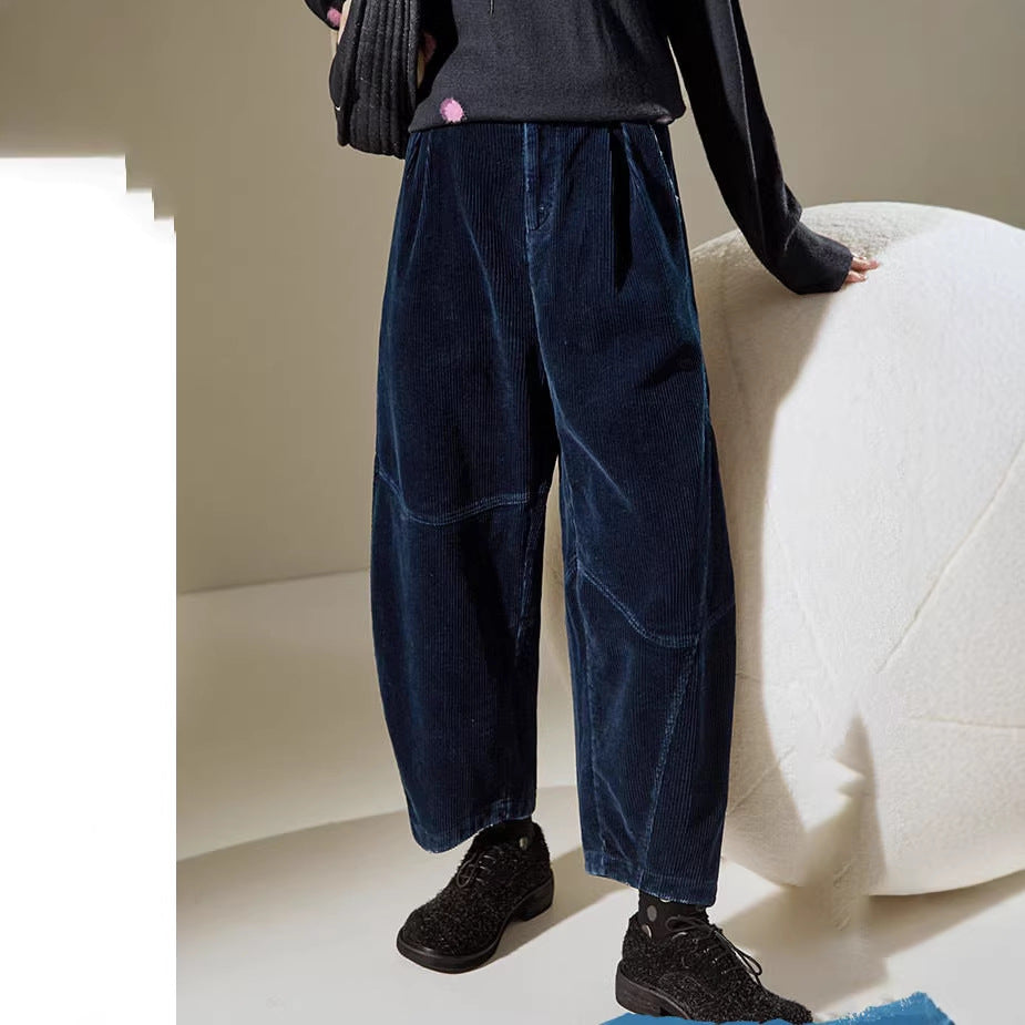 Women Comfortable and Stylish Corduroy Harem Pants Mune Fashion