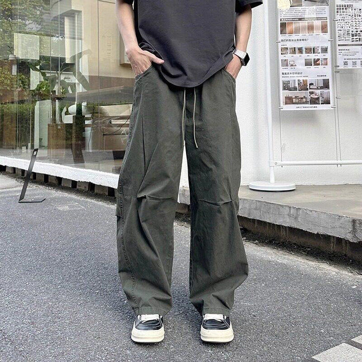 Men's Comfortable Cargo Pants with Wide Legs Mune Fashion