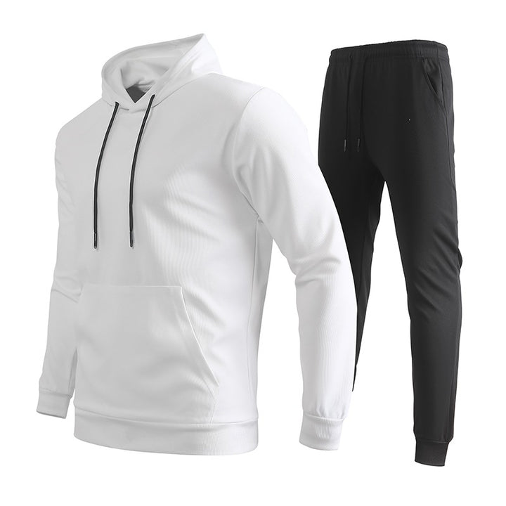 Men's Two-Piece Training Set with Hoodie & Tapered Jogging Pants made of Breathable Functional Fleece Mune Fashion