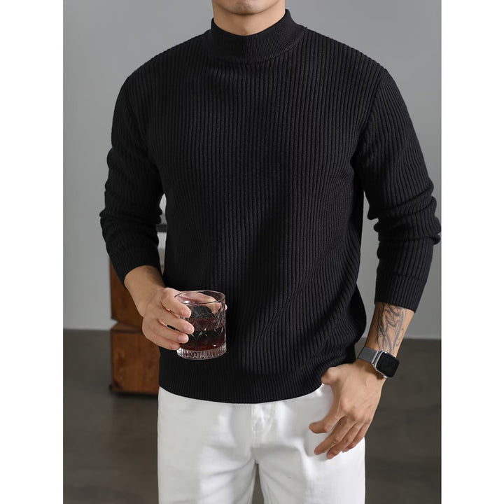 Men's Stylish Turtleneck Sweater from Rib Knit Mune Fashion