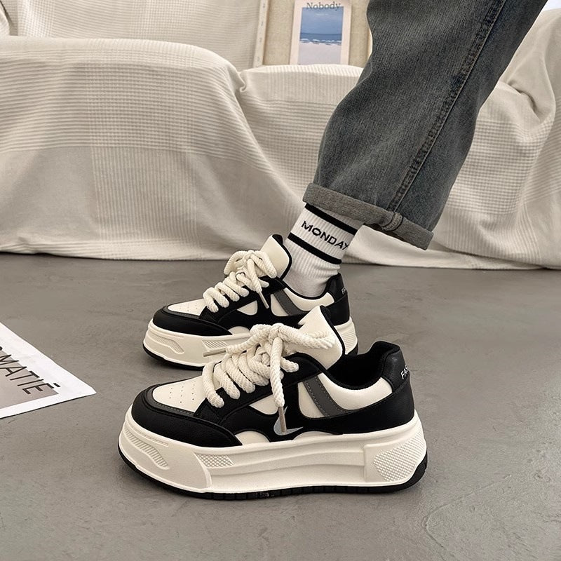 Women's fashionable sneakers with high platform and breathable upper material from Mune Fashion