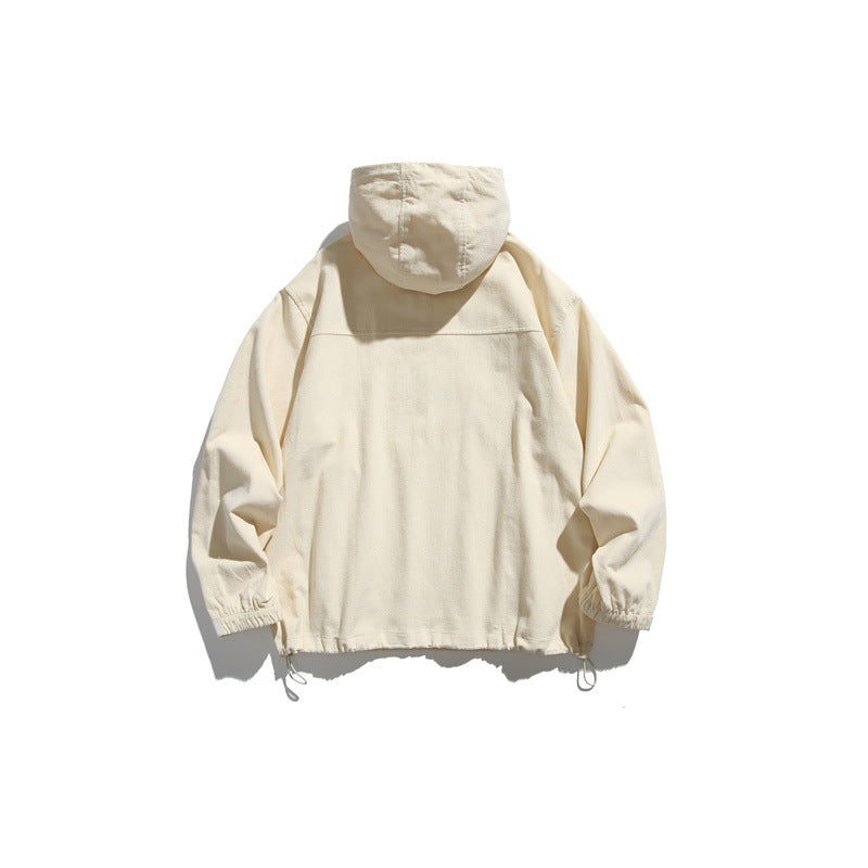 Unisex Oversize Hooded Anorak with Half Zip, Drawstring and Zipper Pockets Mune Fashion