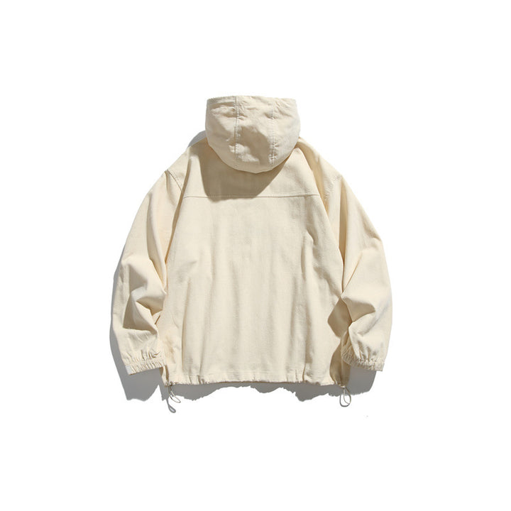Unisex Oversize Hooded Anorak with Half Zip, Drawstring and Zipper Pockets Mune Fashion