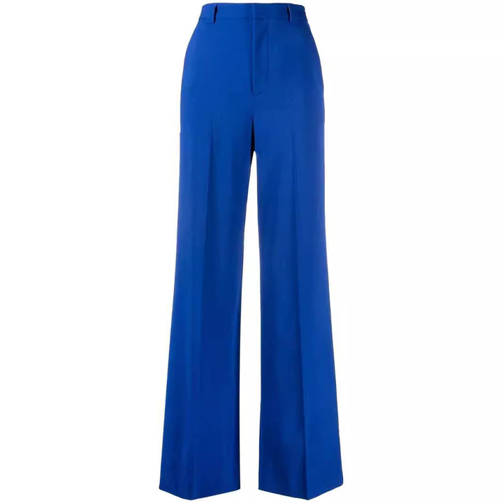 Women High-Waist Wide-Leg Trousers in Tailoring Look Mune Fashion