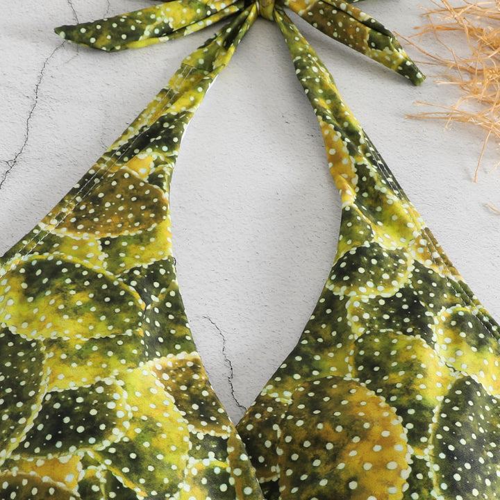Women's One-Piece Swimsuit with Floral Cactus Design Mune Fashion