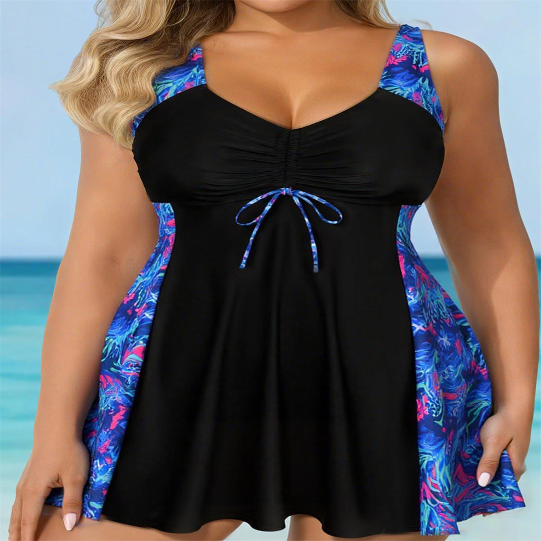 Women Beach Dress Swimsuit with Elegant Leopard Print Mune Fashion