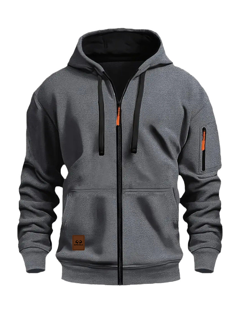Men's Sports Fleece Jacket with Hood Mune Fashion