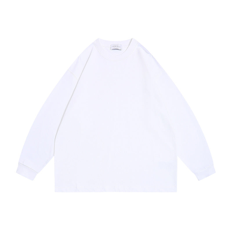 Unisex Oversize-Long Sleeve Shirt made of heavy cotton blend with round neck and ribbed cuffs Mune Fashion