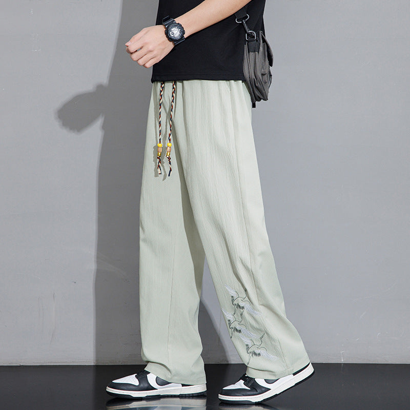 Men's Relaxed Pleated Trousers with Adjustable Waist Mune Fashion