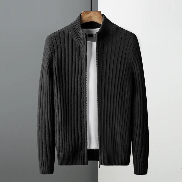 Men's cardigan with a slim fit and zipper Mune Fashion