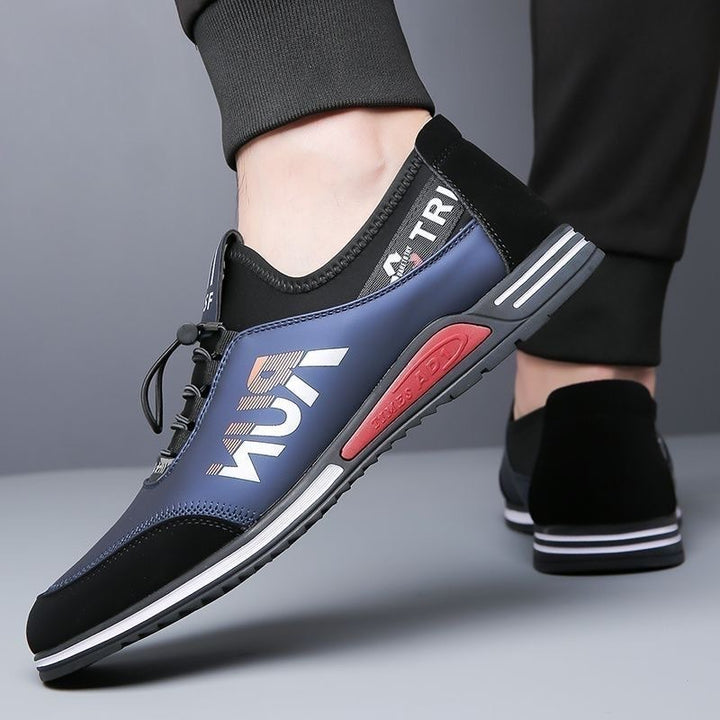 Men's Slip-On Sneaker with Elastic Quick-Lace and Neoprene Comfort Collar Mune Fashion