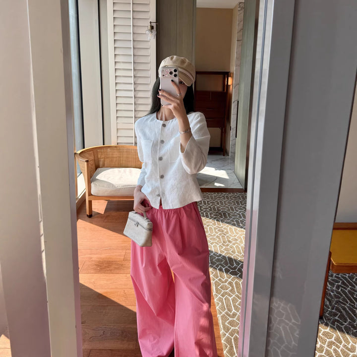 Ladies Elegant and Casual Linen Jacket Drune