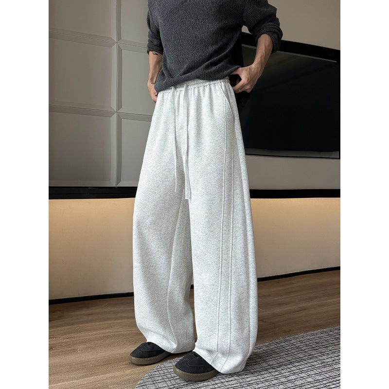 Men's Extra Wide Relaxed Lounge Pants made of breathable jersey with drawstring Mune Fashion