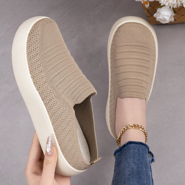 Women's Flexible Slip-On Sneaker with Elastic Surface Structure Mune Fashion
