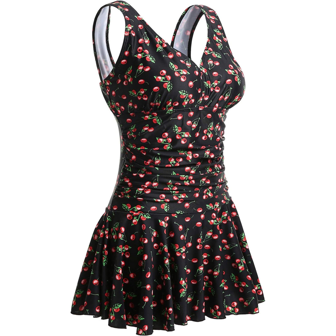 Women’s swimsuit with ruffle details and fresh cherry pattern Mune Fashion