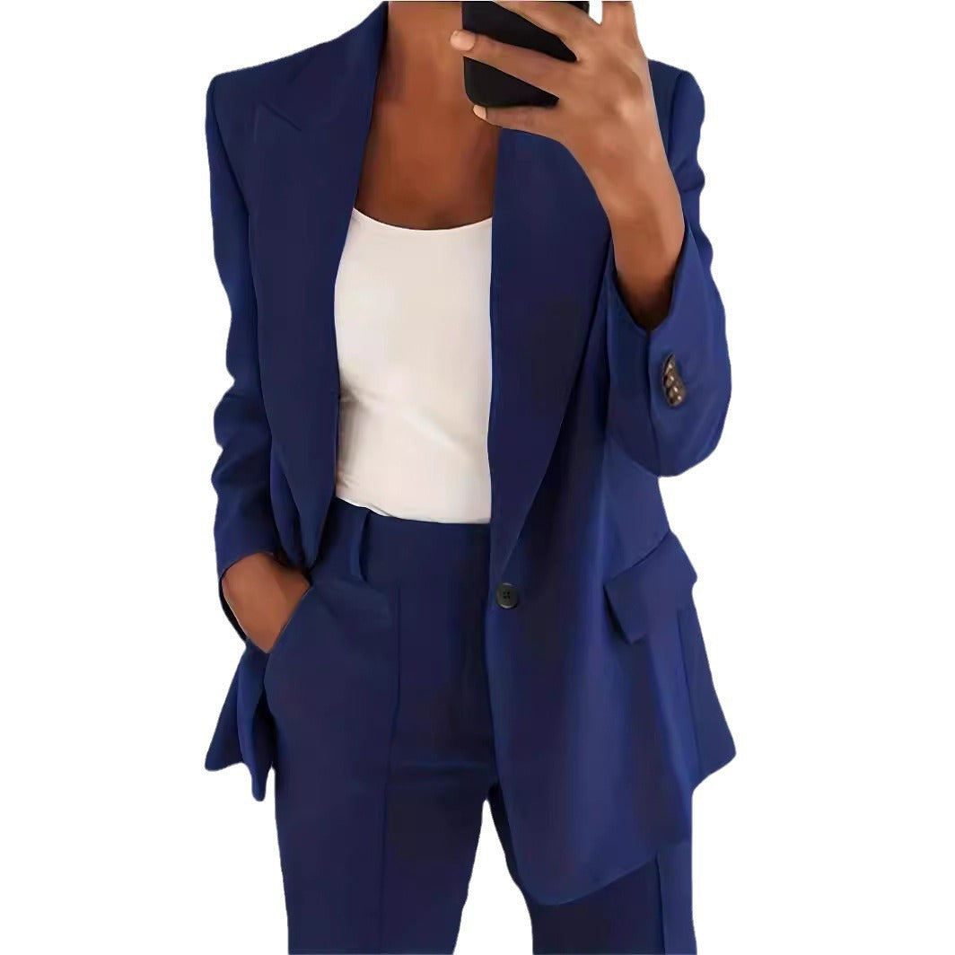 Women's tailored blazer pants business suit made of stretch fabric Mune Fashion