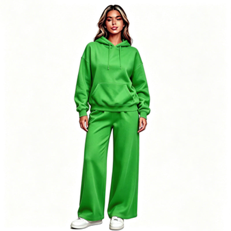 Women Casual Hoodie with Loose Pants Mune Fashion
