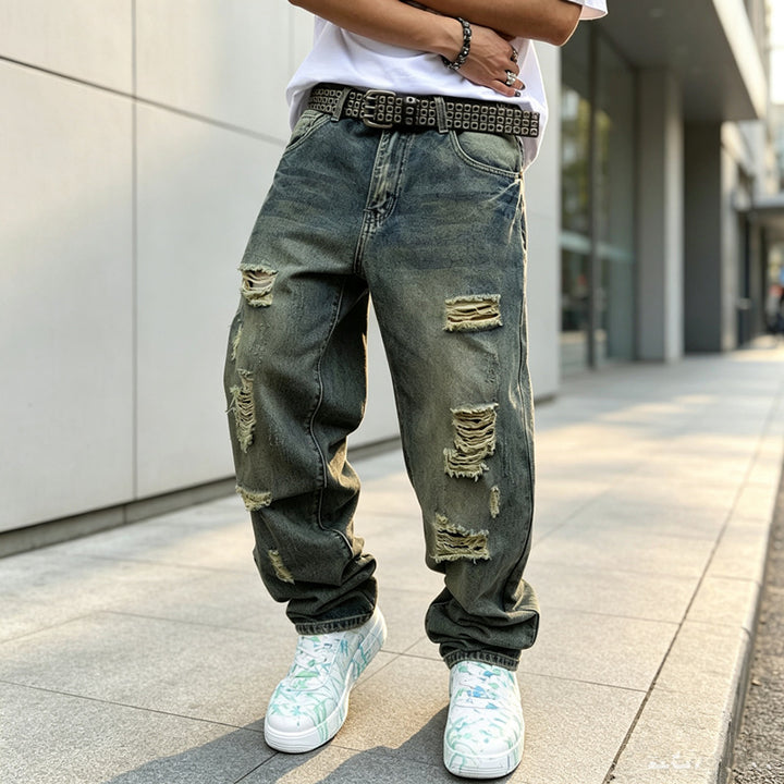 Men's Casual Ripped Jeans Mune Fashion