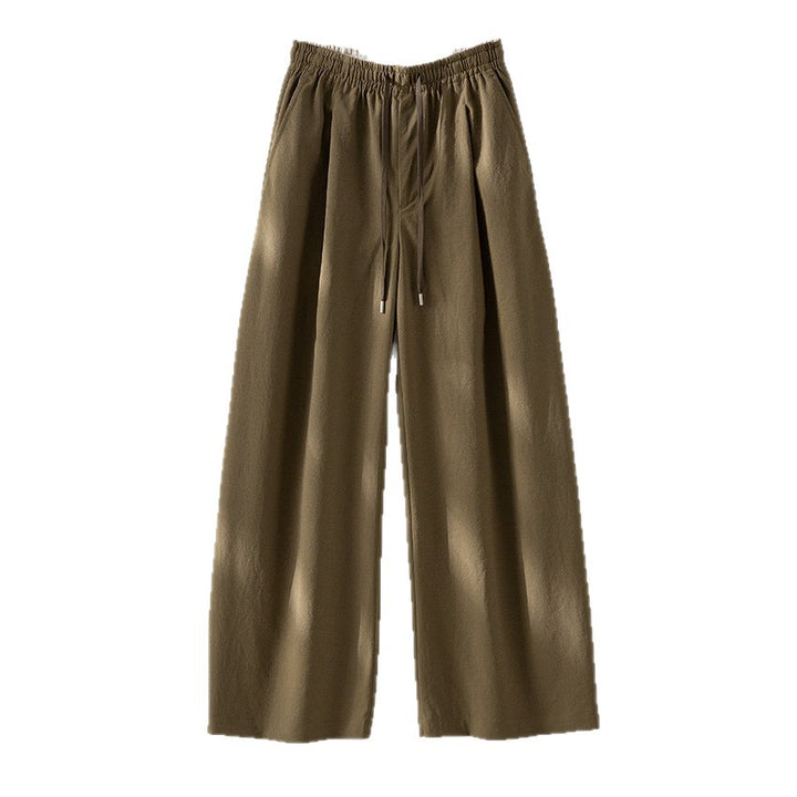 Women's palazzo pants with high elastic waistband, drawstring and flowing width Mune Fashion