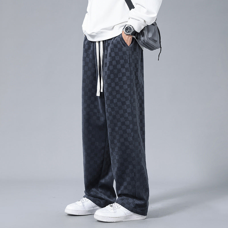Men's Comfortable Check Pattern Jogging Pants