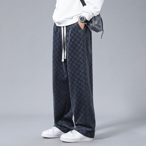 Men's Comfortable Check Pattern Jogging Pants