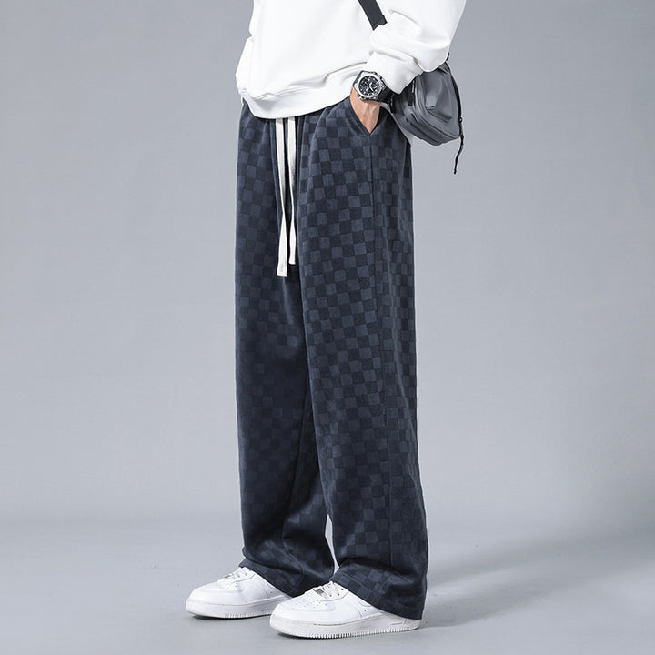 Men's Comfortable Check Pattern Jogging Pants