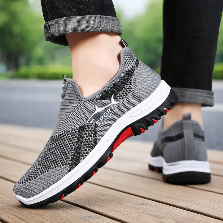 Unisex nan breathable knit slip-on trekking sneakers with flexible EVA midsole and grippy outdoor tread sole Mune Fashion