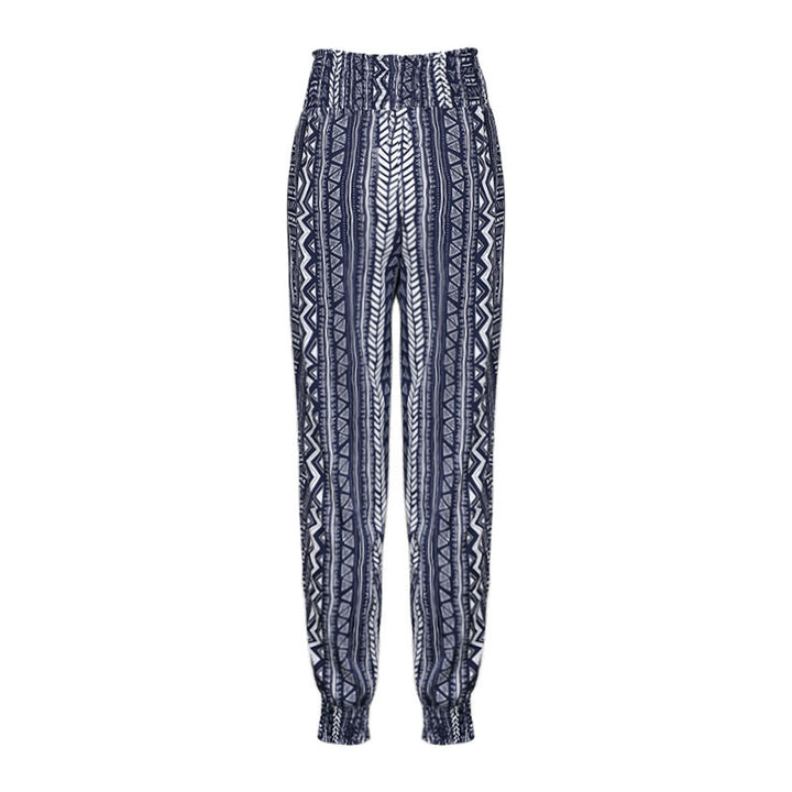 Women Patterned Stretch Pants Mune Fashion